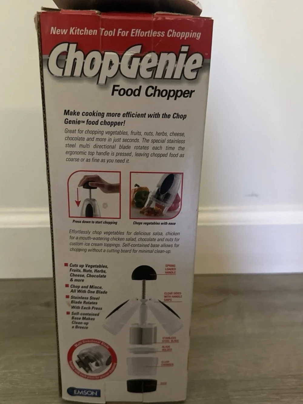 ChopGenie Food Chopper by - Black/Clear